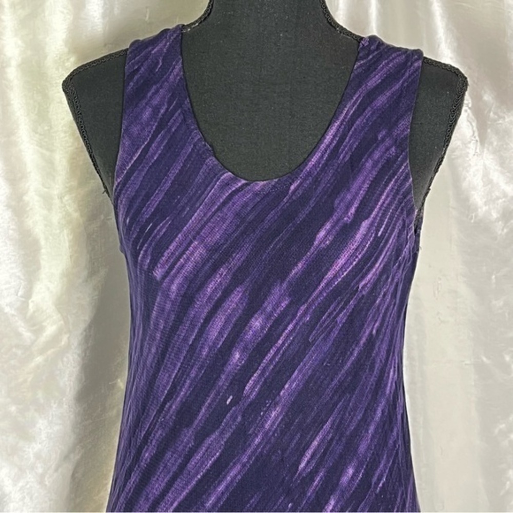 Vintage Black Tie Dye Sleeveless Maxi Dress – Boho Beach Vibes - Medium
